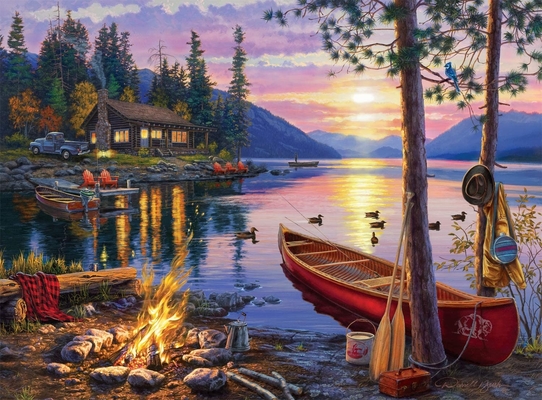 Good price ODM Giant Floor Darrell Bush Canoe Lake Paper Jigsaw Puzzle 1000 Piece online