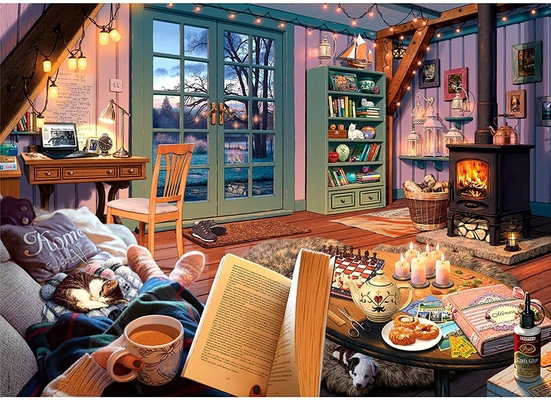 Good price Personalized 500pcs Large Format Paper Jigsaw Puzzle For Adults Cozy Retreat 27
