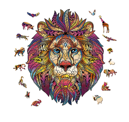 Good price Mysterious Lion personalised wooden jigsaw Puzzles Gift For Adults Kids online