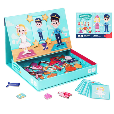 Good price CMYK Printing Educational Magnetic Jigsaw Puzzle Games Dressing Recognition For Kids online