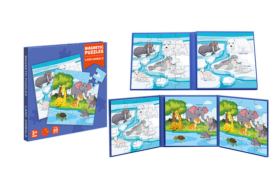 Good price Children's Educational Magnetic Jigsaw Puzzle Toys Land Animal For 5 Year Olds online