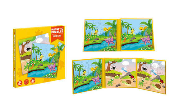 Good price Educational Toys Magnetic Jigsaw Puzzle Book Insects Theme For Kids Ages 3 Years Up online