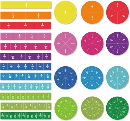 Good price Magnetic Tile Circle Fractions Set 156 Pieces 12 Color Coding Counting And Math Toys online