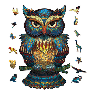 Good price ODM Unique Animal Owl Wooden Jigsaw Puzzle Gift For Adults Kids online