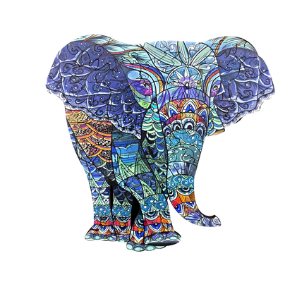 Good price Animal Shaped Colorful Floor Wooden Elephant Jigsaw puzzle for 3 year olds online