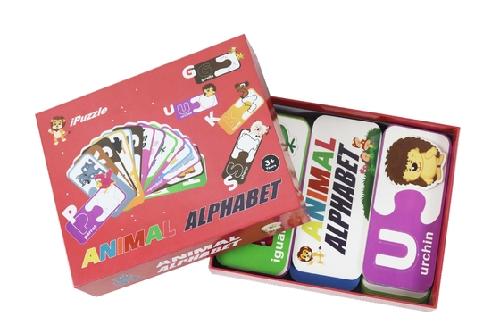 Good price Custom Logo Eco Paper Jigsaw Puzzle Animal Alphabet Abc Matching Cards online