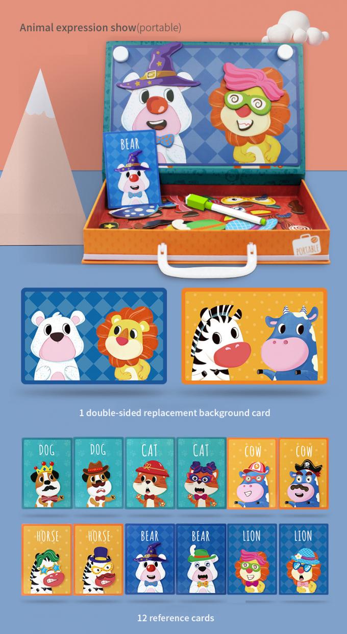 CMYK Educational Animal Magnetic Jigsaw Puzzle Sticker Childrens Learning Toys For 7 Year Olds 2
