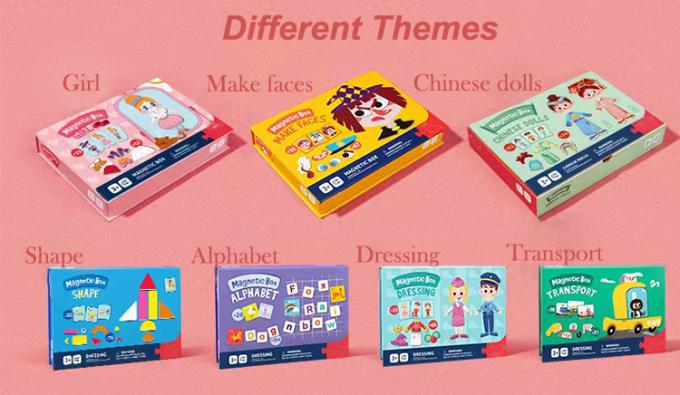 Preschool Magnetic Educational Jigsaw Puzzles Board Traffic Dress For Children 2