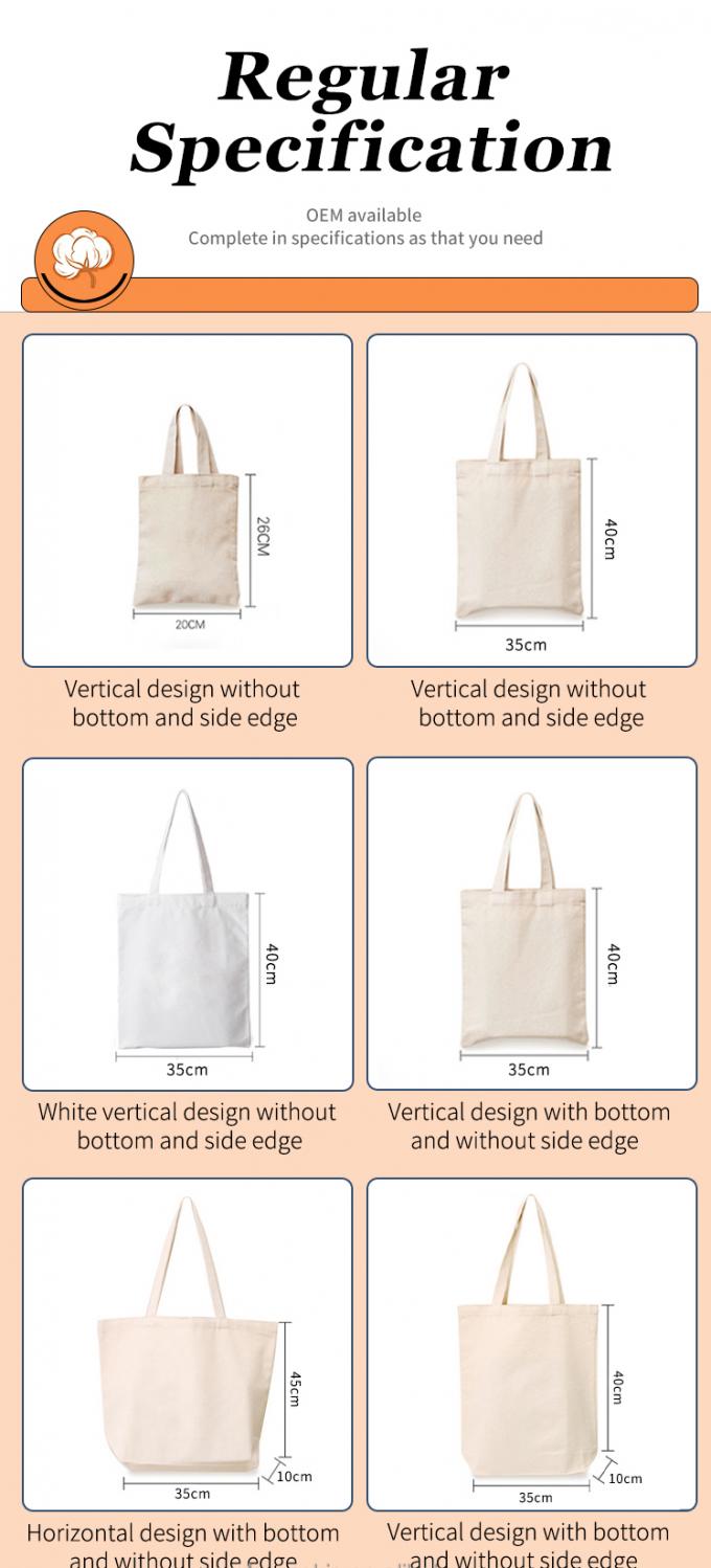 Custom 6oz Calico Cotton Fabric Bag Eco Friendly Tote For Shopping 6
