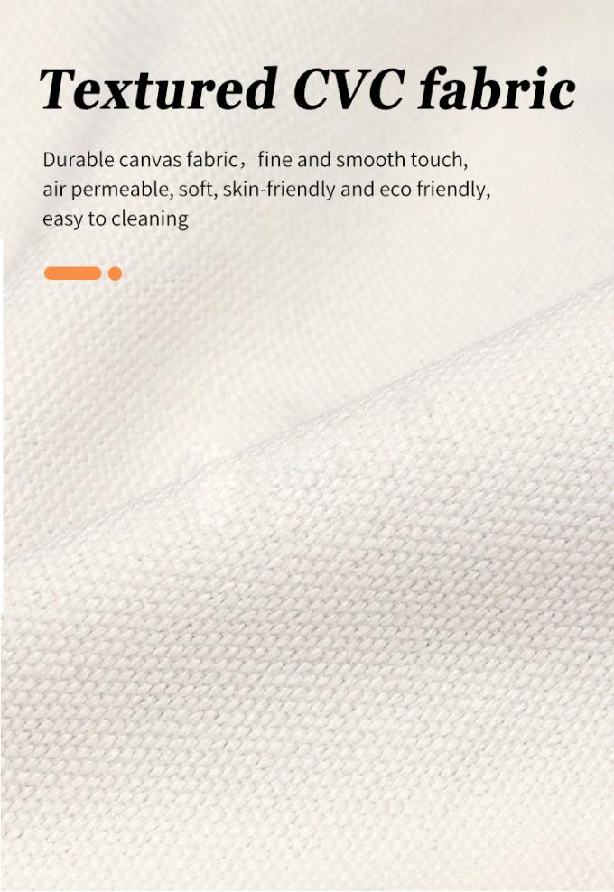 Eco-Friendly 6oz 175gsm Reusable Natural Cotton Fabric Bag Large Capacity for Grocery 5