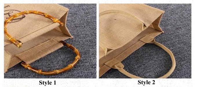 Personalised Printed Jute Bags Beach Shoulder Burlap Tote For Promotion 4