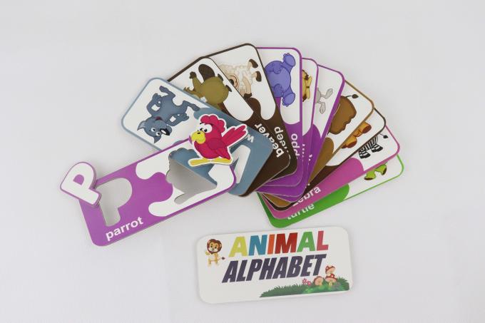 Varnish Greyboard Paper Jigsaw Puzzle Animal Alphabet Matching Cards 2