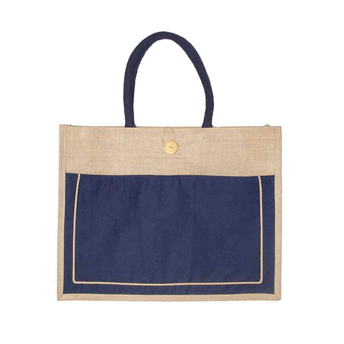 Linen Stitching Canvas Hessian Shopping Bags Custom Printed For Women 2