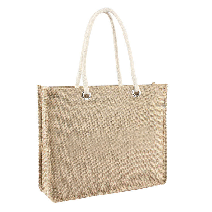 Personalised Printed Jute Bags Beach Shoulder Burlap Tote For Promotion 0