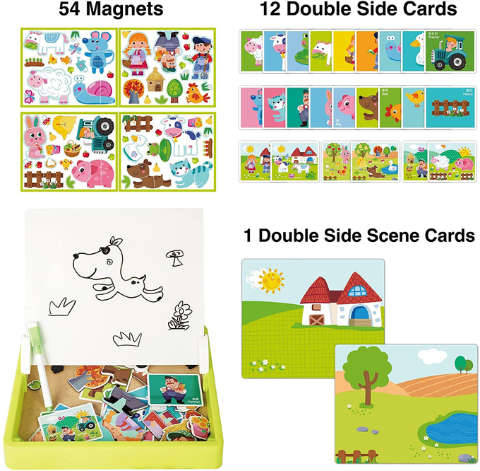 Customized Children'S Wood Magnetic Jigsaw Puzzles Learning Toys For 4 Year Olds 65pcs 0