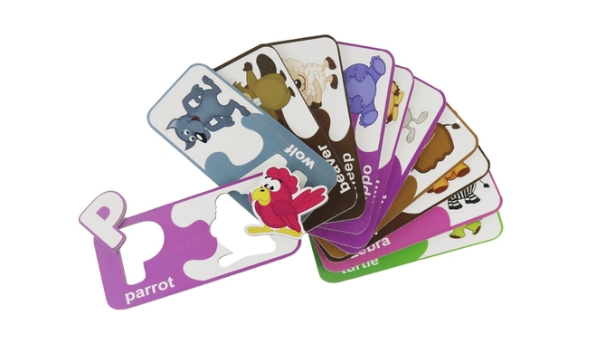 Eco Kids Educational Paper Jigsaw Puzzle Animal Alphabet abc Matching Cards For 3+ Year Olds 0