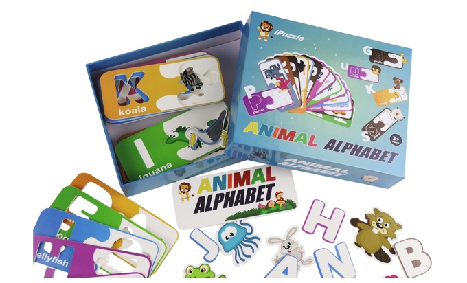 Eco Kids Educational Paper Jigsaw Puzzle Animal Alphabet abc Matching Cards For 3+ Year Olds 1