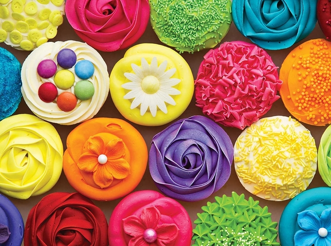 cutomized Difficult adult jigsaw puzzles 1000 pieces Cool Cupcakes 27" X 19" 0