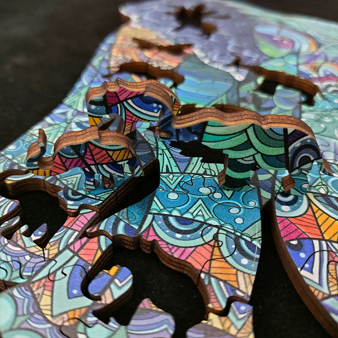 Animal Shaped Colorful Floor Wooden Elephant Jigsaw puzzle for 3 year olds 1